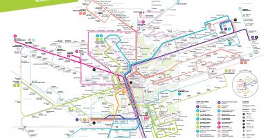 नक्शा सार्वजनिक परिवहन लक्समबर्ग