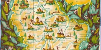 नक्शा लक्समबर्ग के पर्यटन स्थलों का भ्रमण