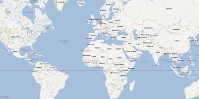 लक्समबर्ग स्थान पर दुनिया के नक्शे