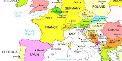 यूरोप का नक्शा दिखा लक्समबर्ग