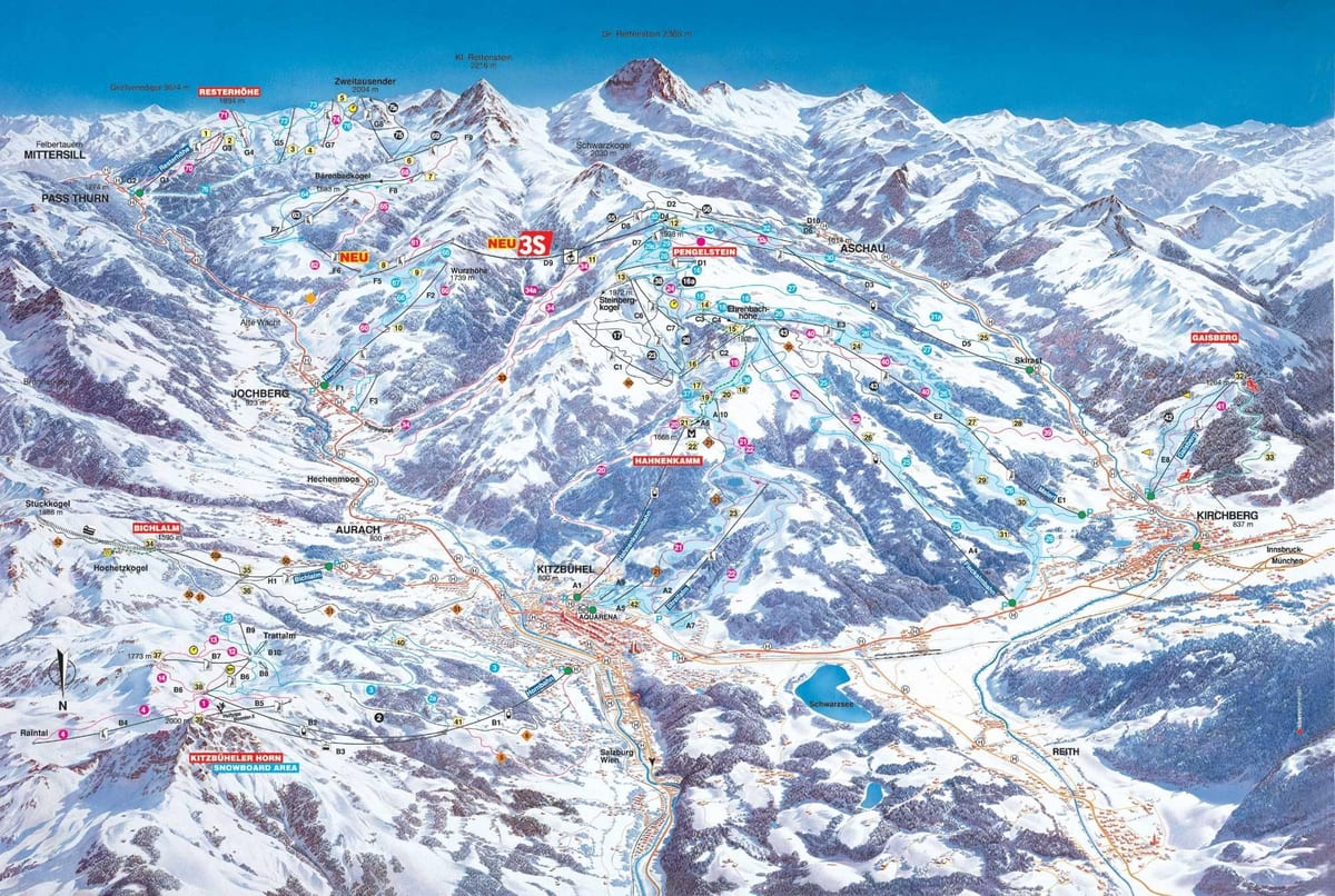 नक्शा kirchberg लक्समबर्ग