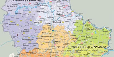 लक्समबर्ग देश का नक्शा